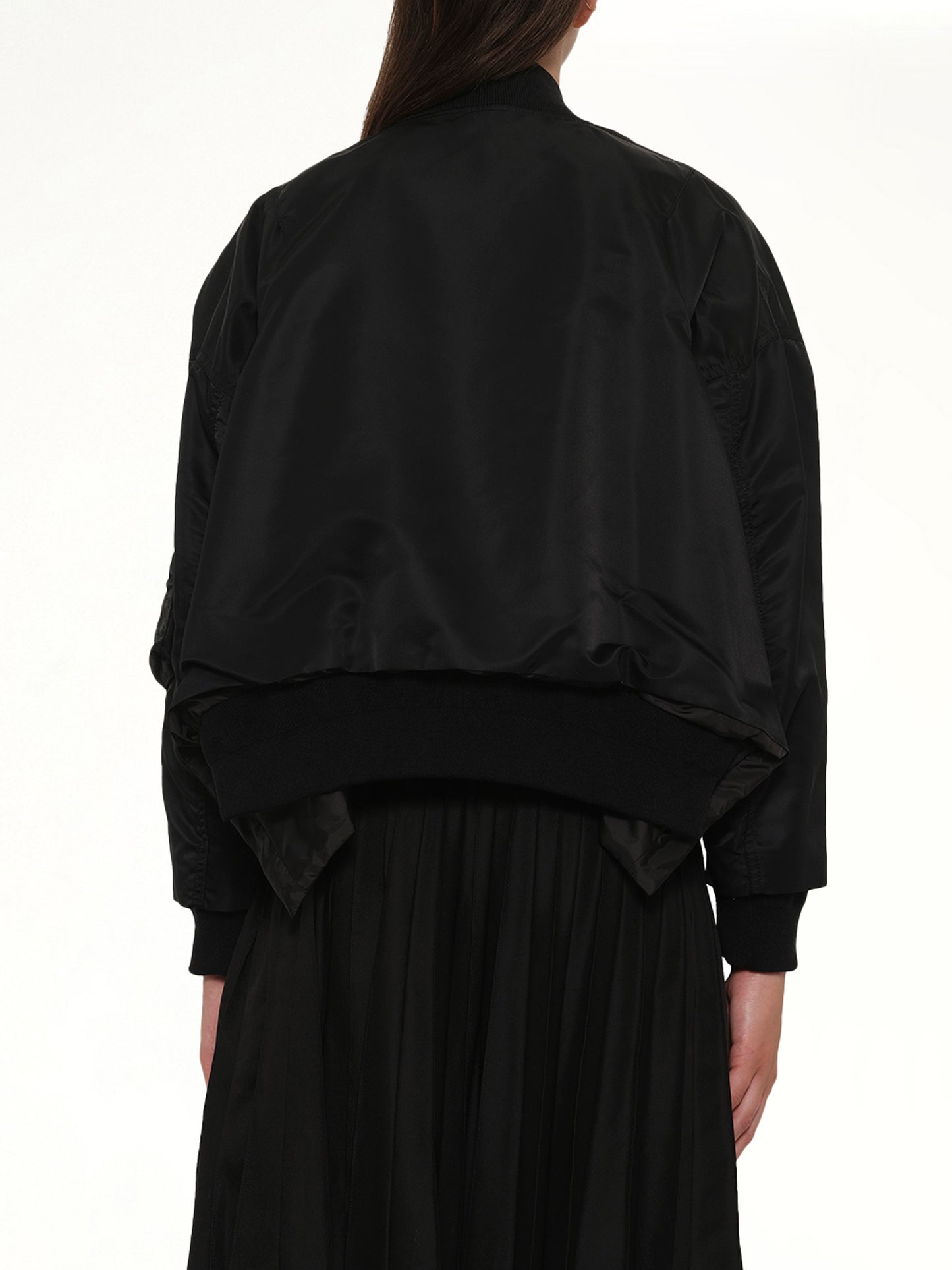 Nylon Twill Blouson in Black