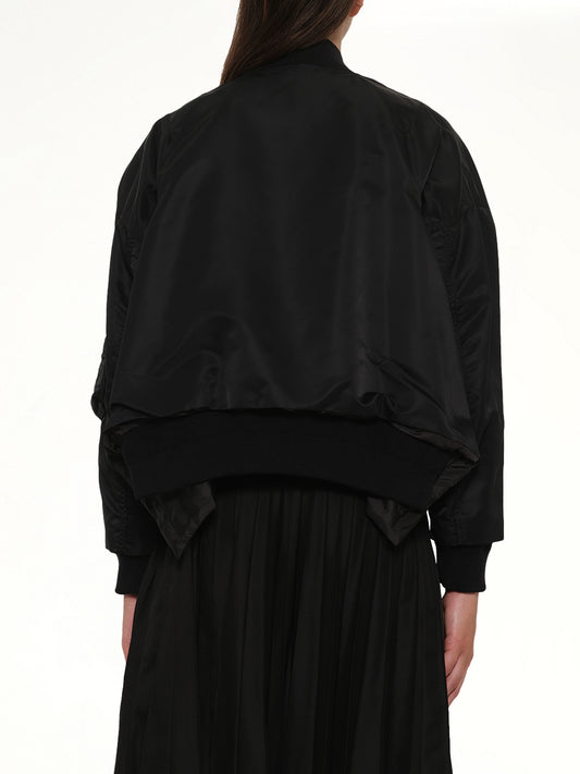 Nylon Twill Blouson in Black
