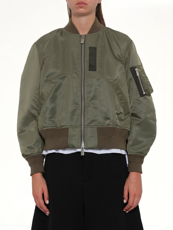 Nylon Twill Blouson in Khaki