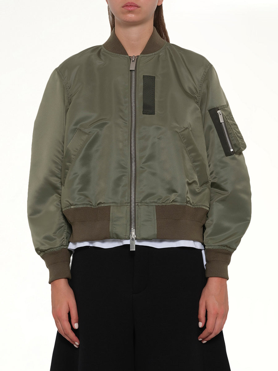 Nylon Twill Blouson in Khaki