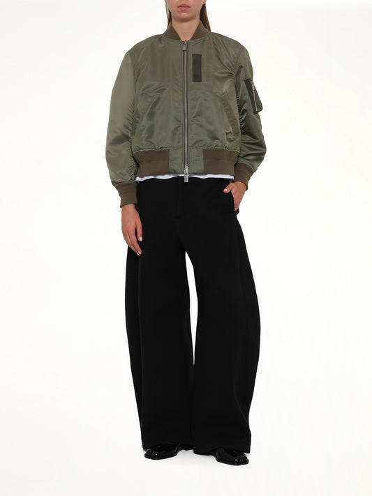 Nylon Twill Blouson in Khaki