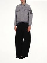 Denim x Nylon Twill Jacket in Gray