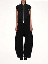 Nylon Twill Vest in Black