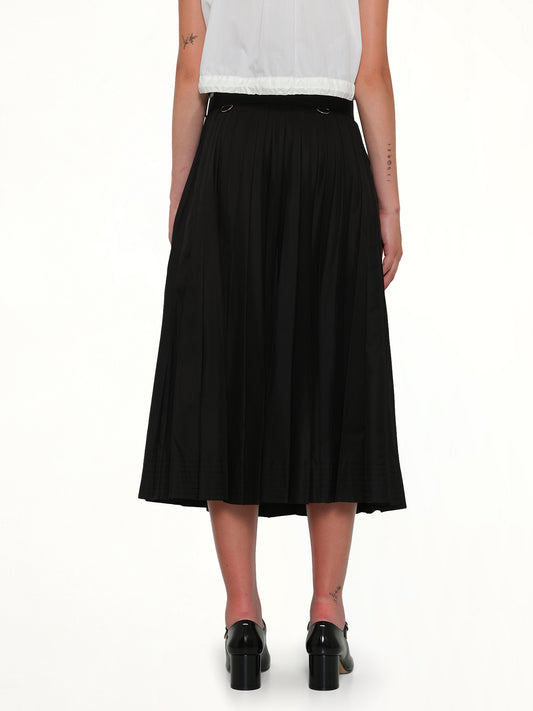 Cotton Gabardine Skirt in Black