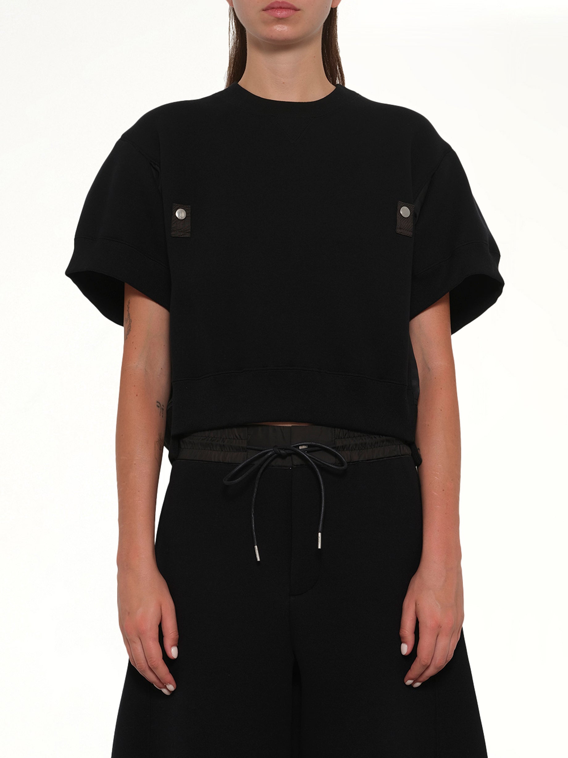 Sponge Sweat Short Sleeve Pullover in Black