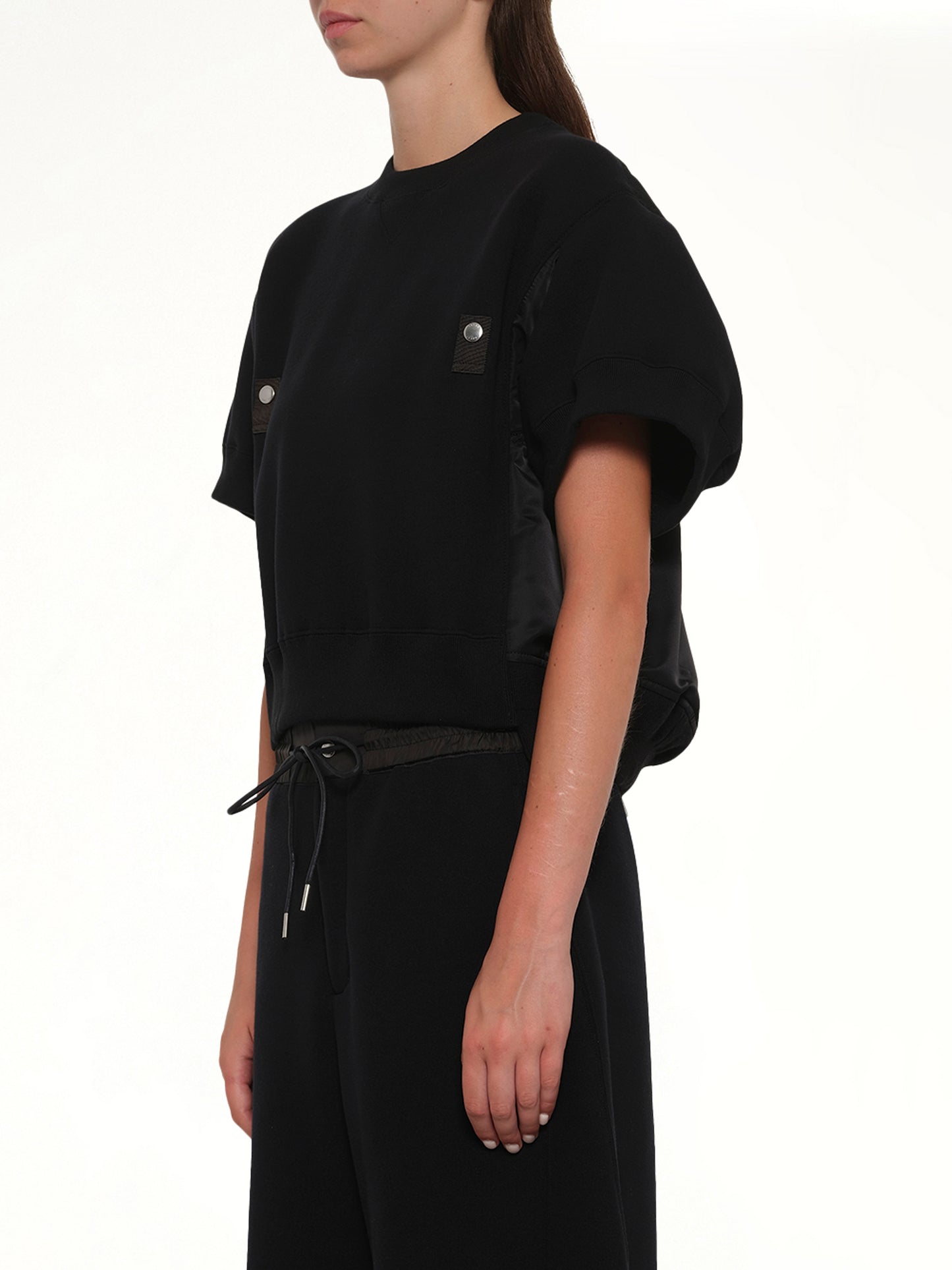 Sponge Sweat Short Sleeve Pullover in Black