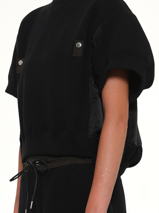 Sponge Sweat Short Sleeve Pullover in Black