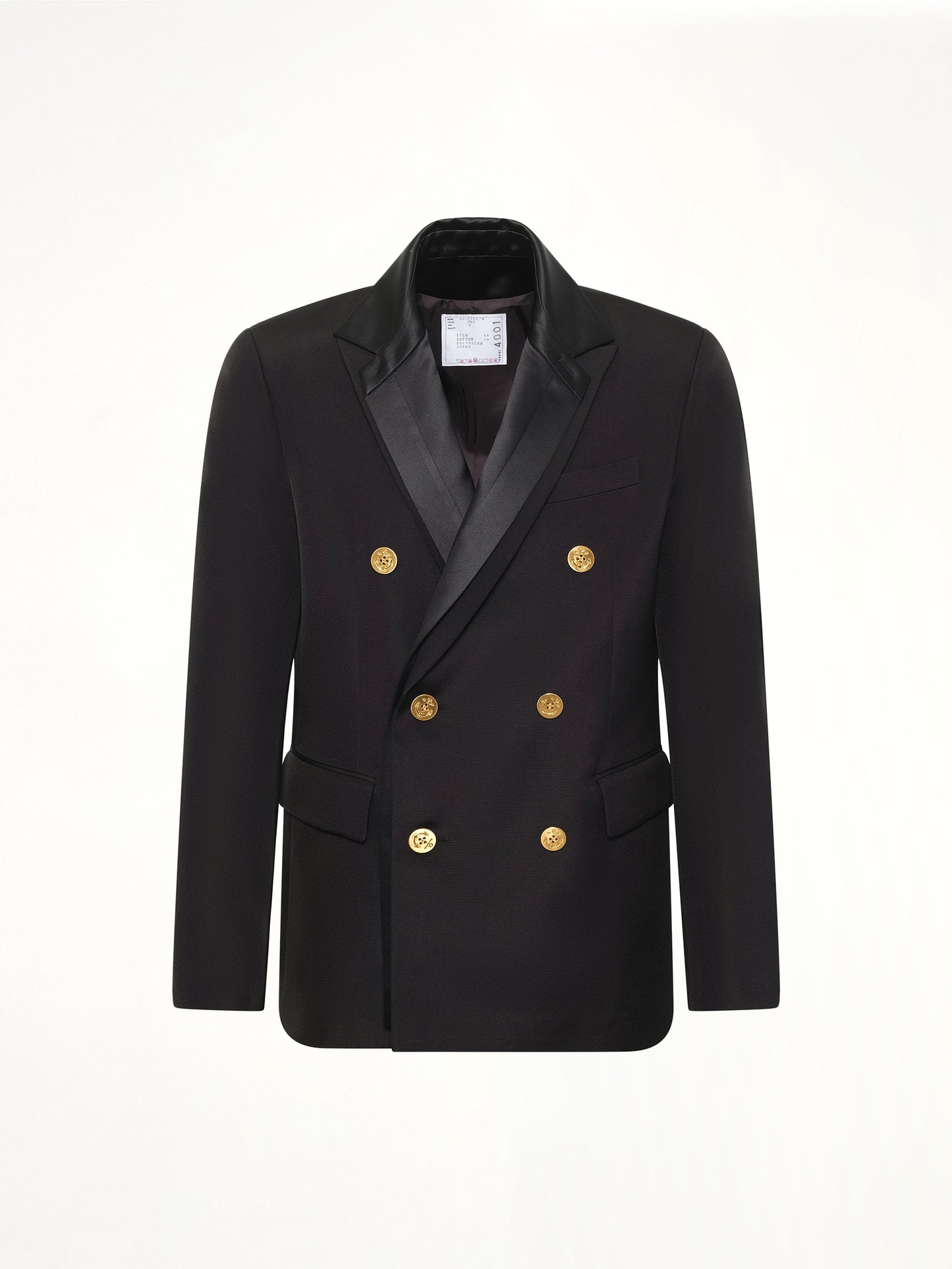 Double-Faced Silk Cotton Jacket in Black