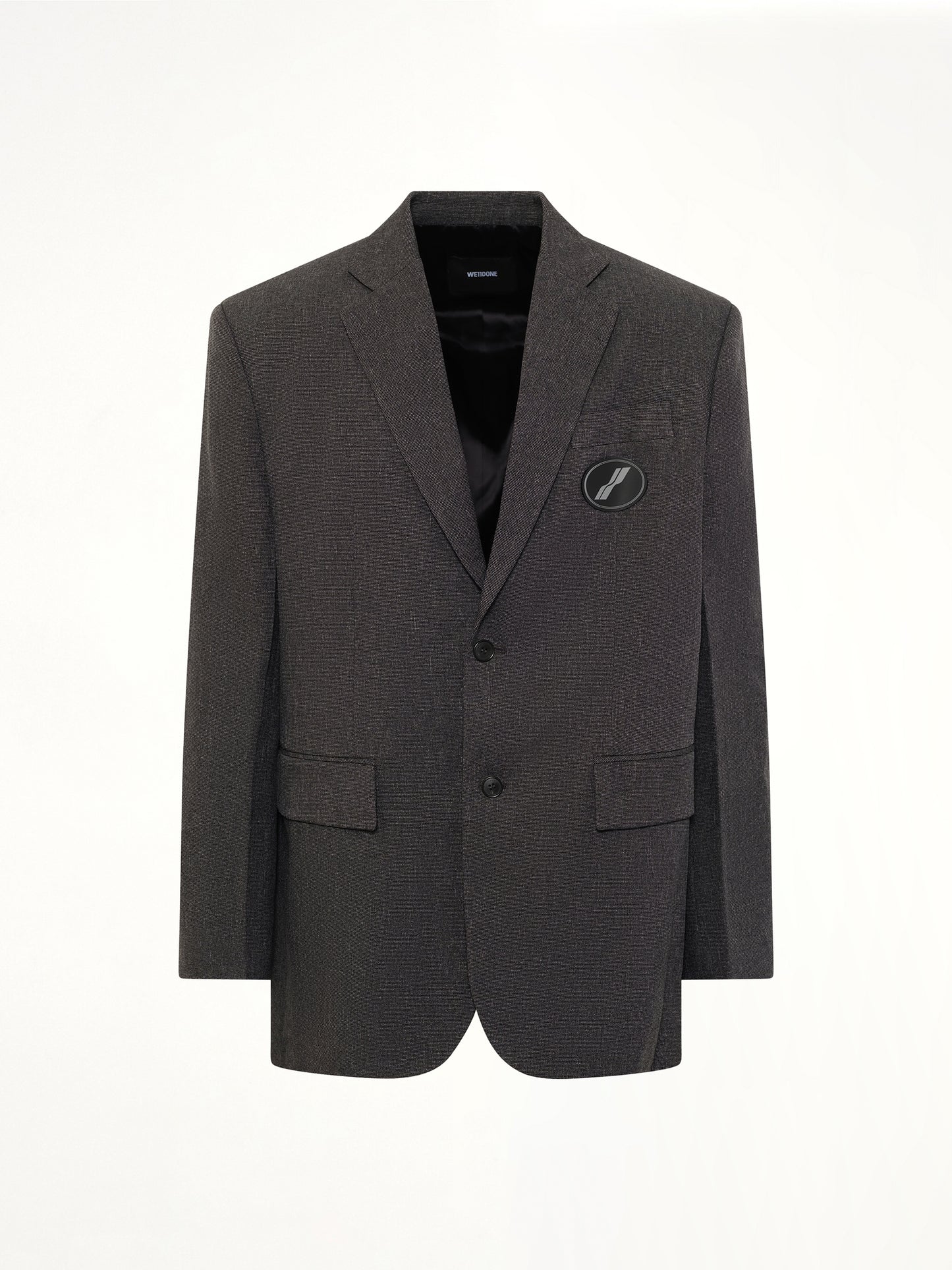 Oversized Suit Logo Blazer in Charcoal