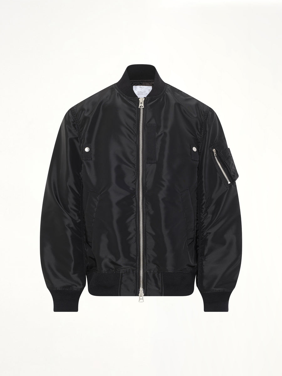 Classic Nylon Twill Blouson in Black