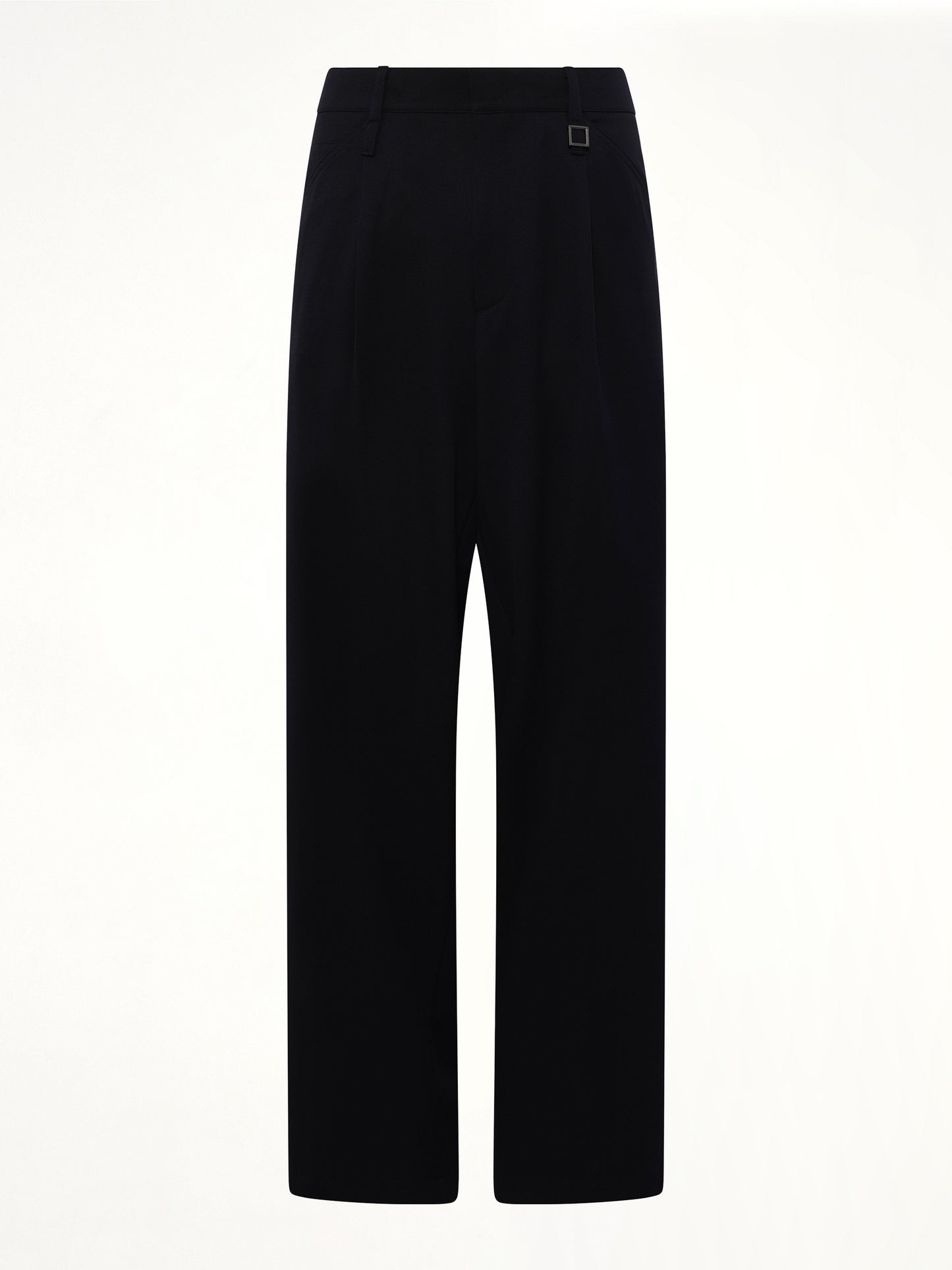Wool Pleat Trouser in Navy