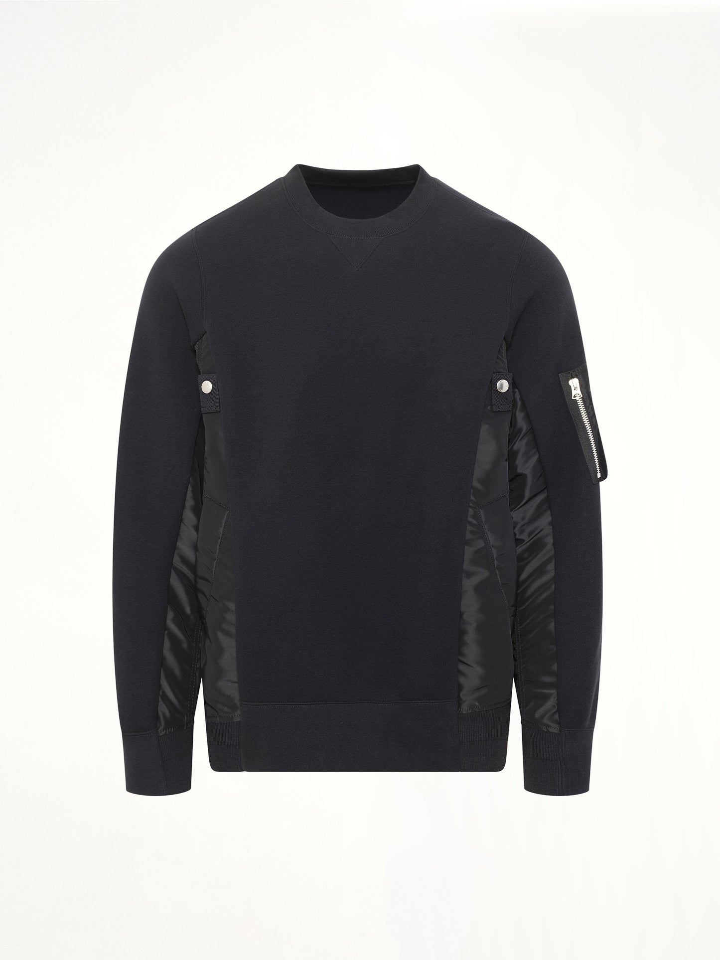 Sponge Sweat x Nylon Twill Pullover in Black
