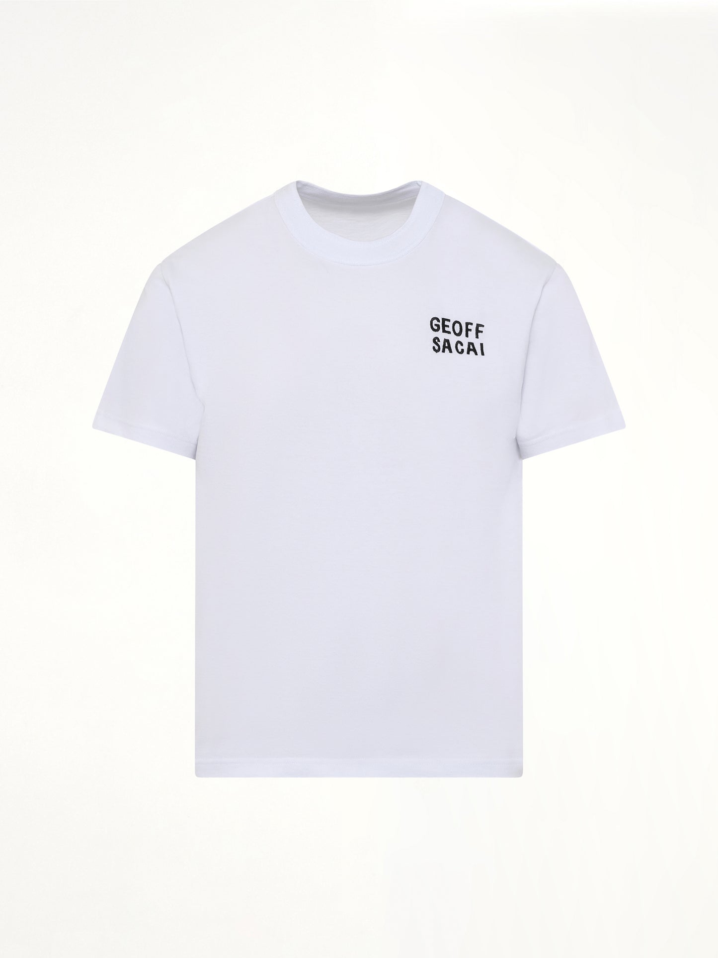 Geoff Sacai Embroidery T-Shirt in White
