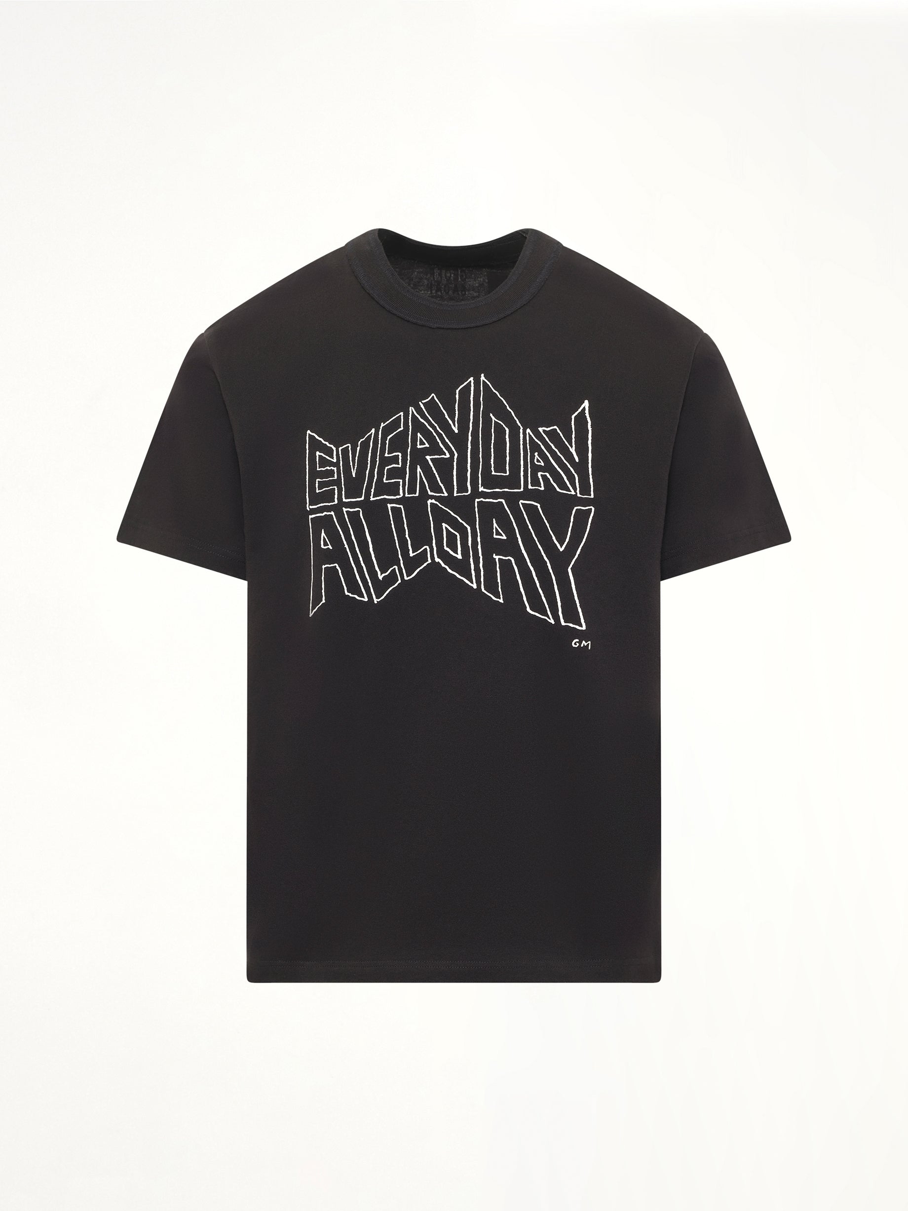 SACAI Geoff Sacai Print T-Shirt in Black Product Photo from MARAIS