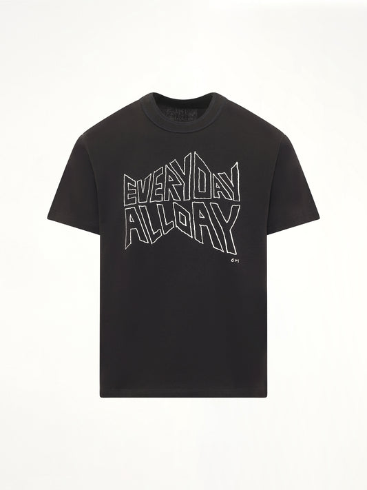 Geoff Sacai Print T-Shirt in Black