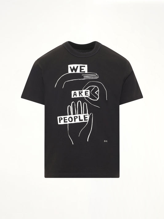 Geoff "We Are People" T-Shirt in Black