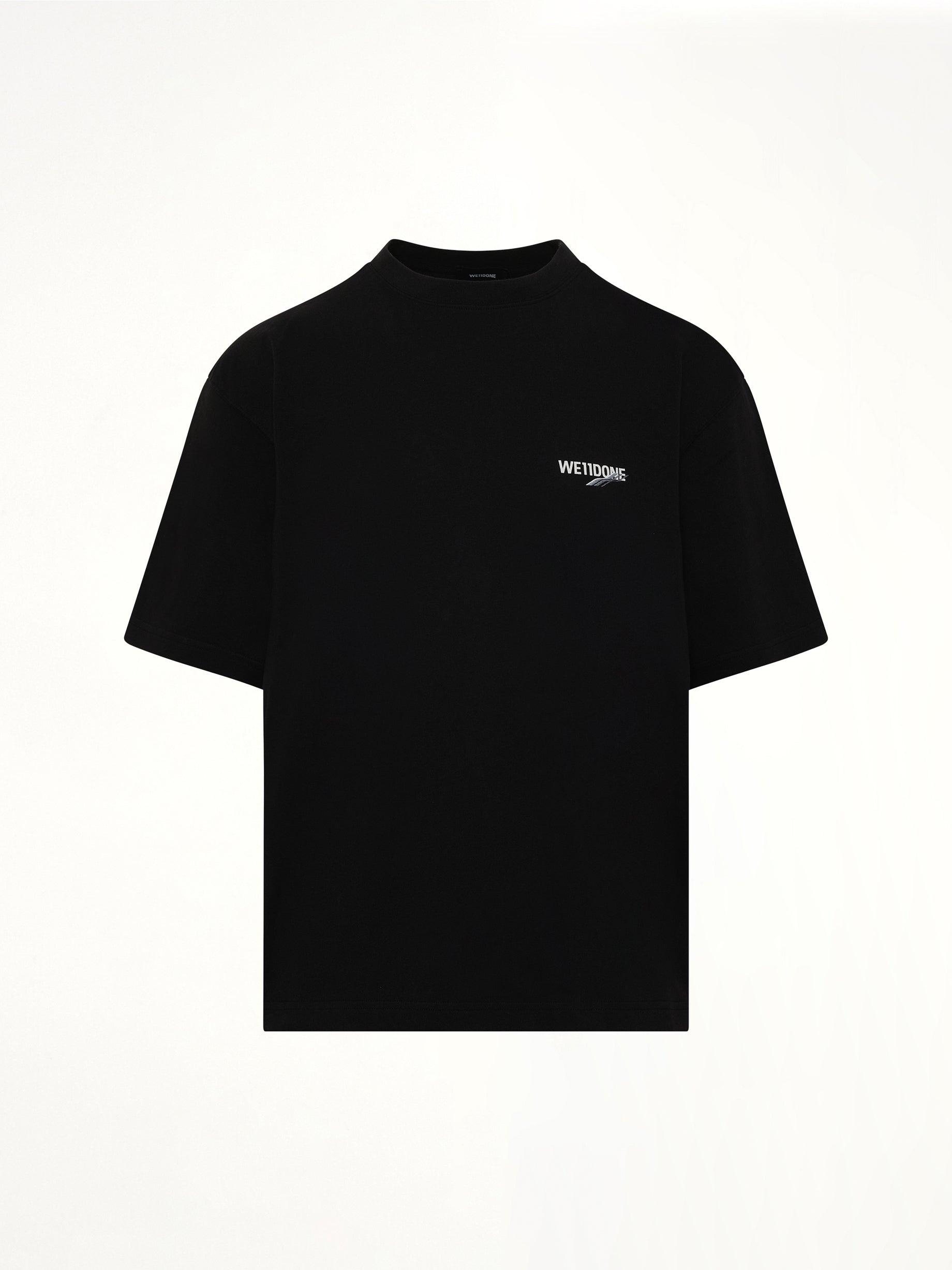 Wave Logo Short Sleeve T-Shirt in Black