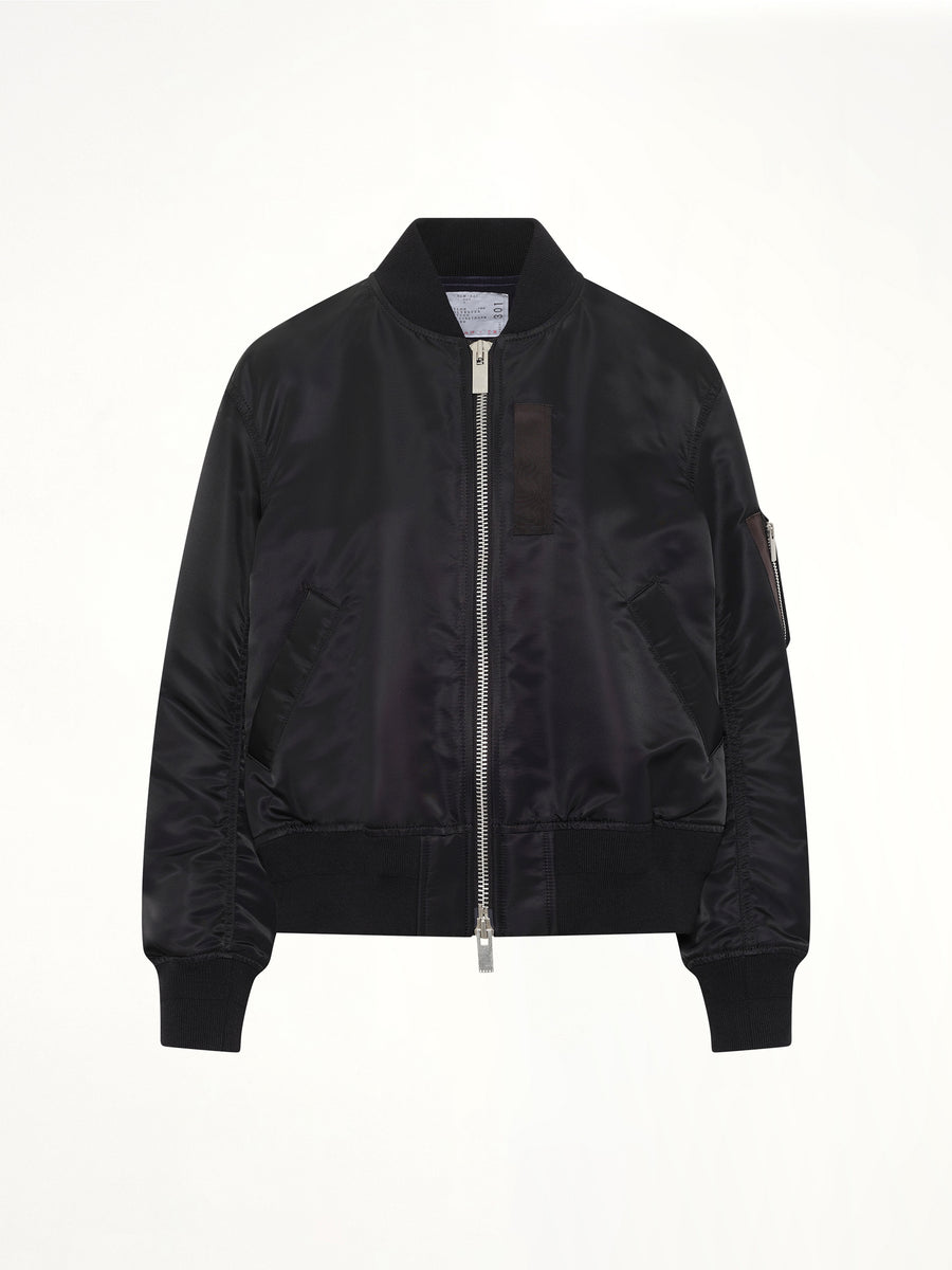 Nylon Twill Blouson in Black