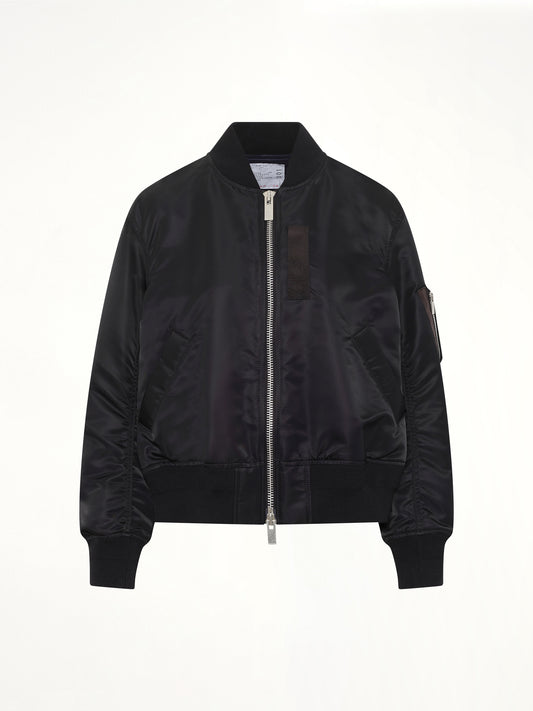 Nylon Twill Blouson in Black