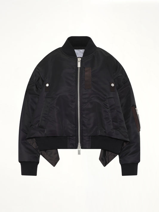 Nylon Twill Blouson in Black