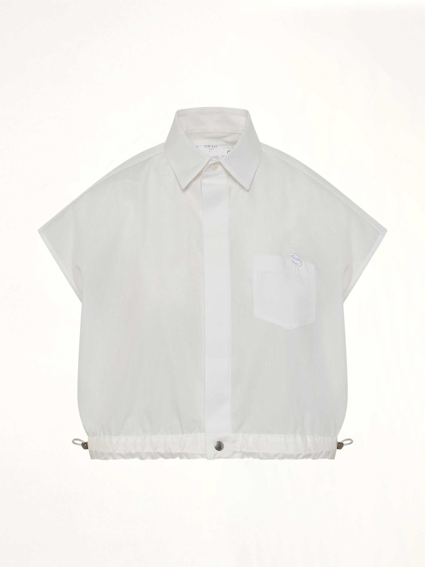 S Cotton Poplin Shirt in Off White