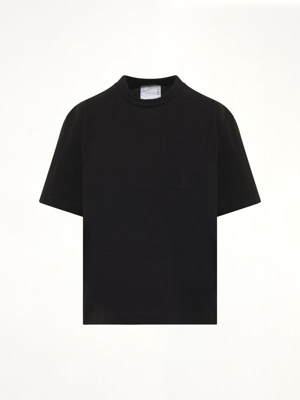 S Cotton Jersey T-Shirt in Black