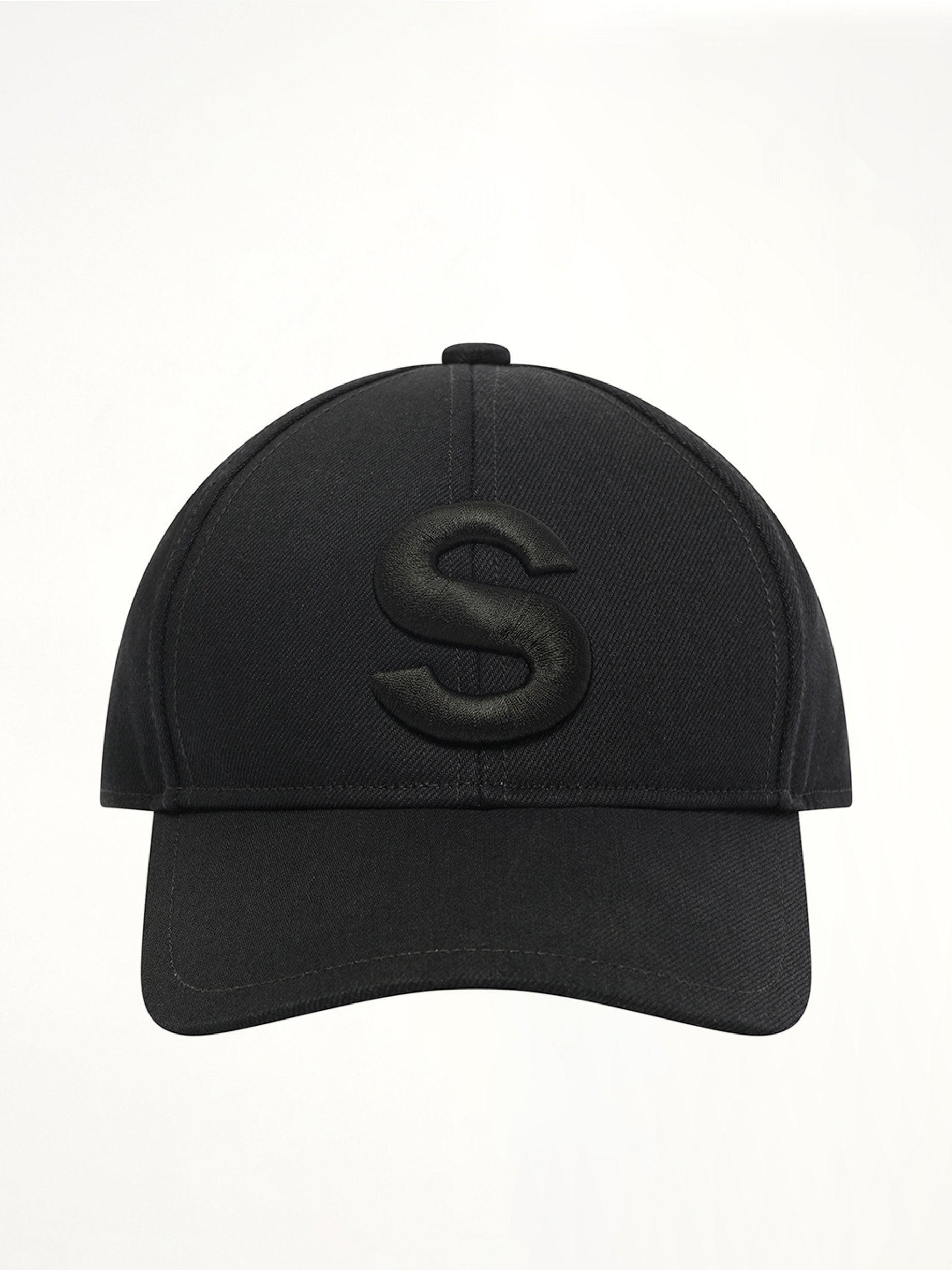 S Denim Cap in Black