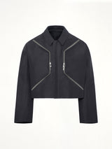 Woven Heizer Mac Jacket in Black