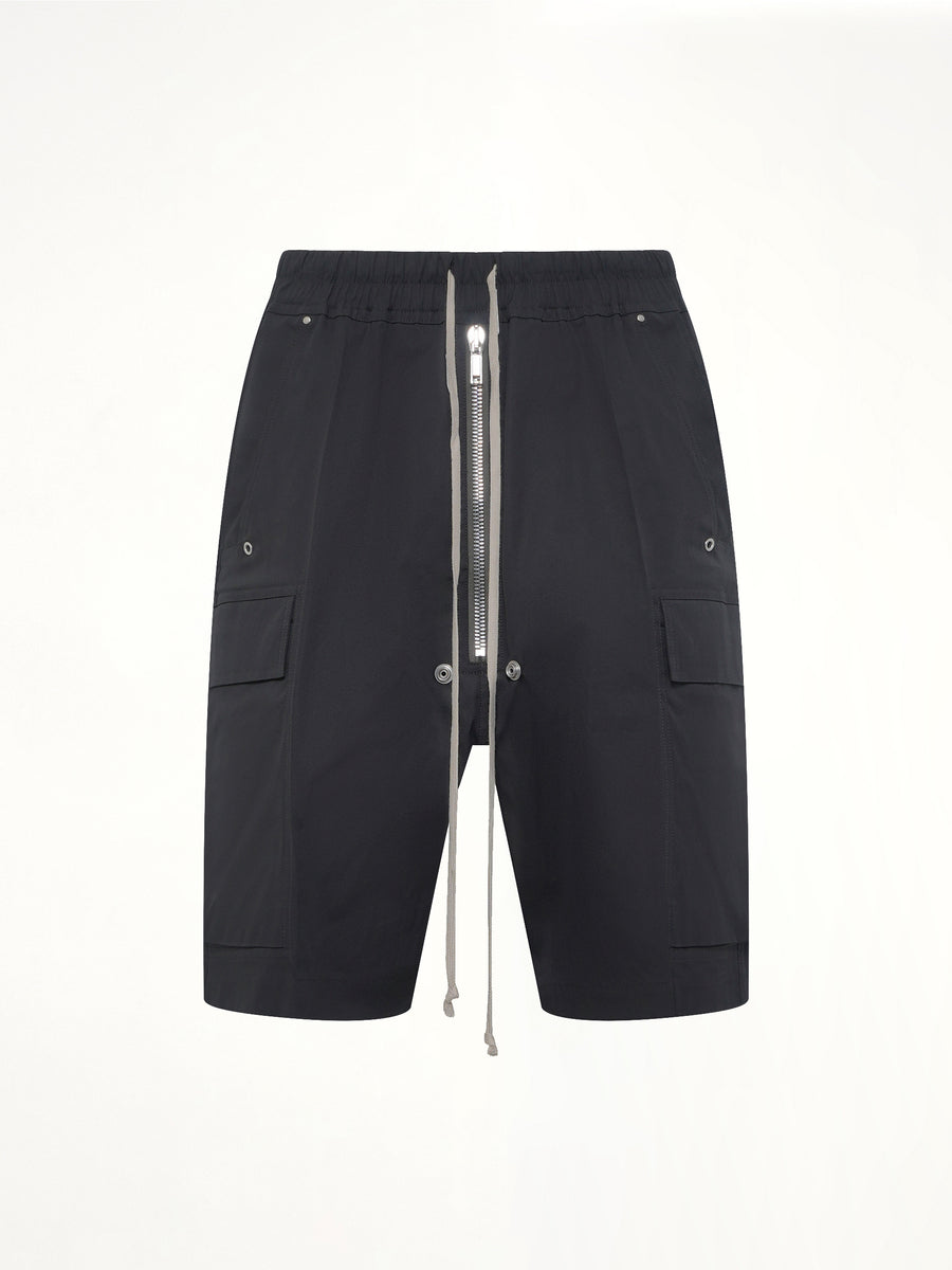 Twill Woven Cargobela Shorts in Black