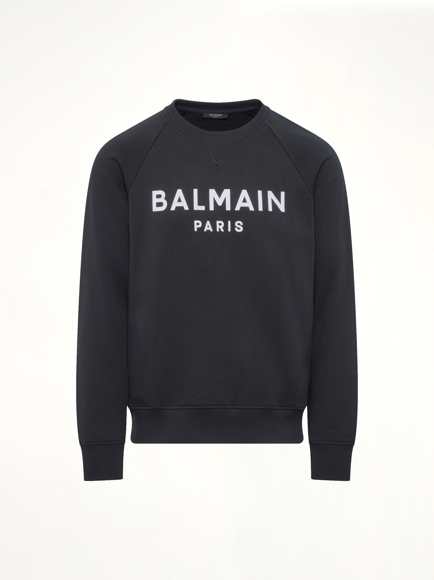 BALMAIN Balmain Print Sweatshirt in Black/White Product Photo from MARAIS