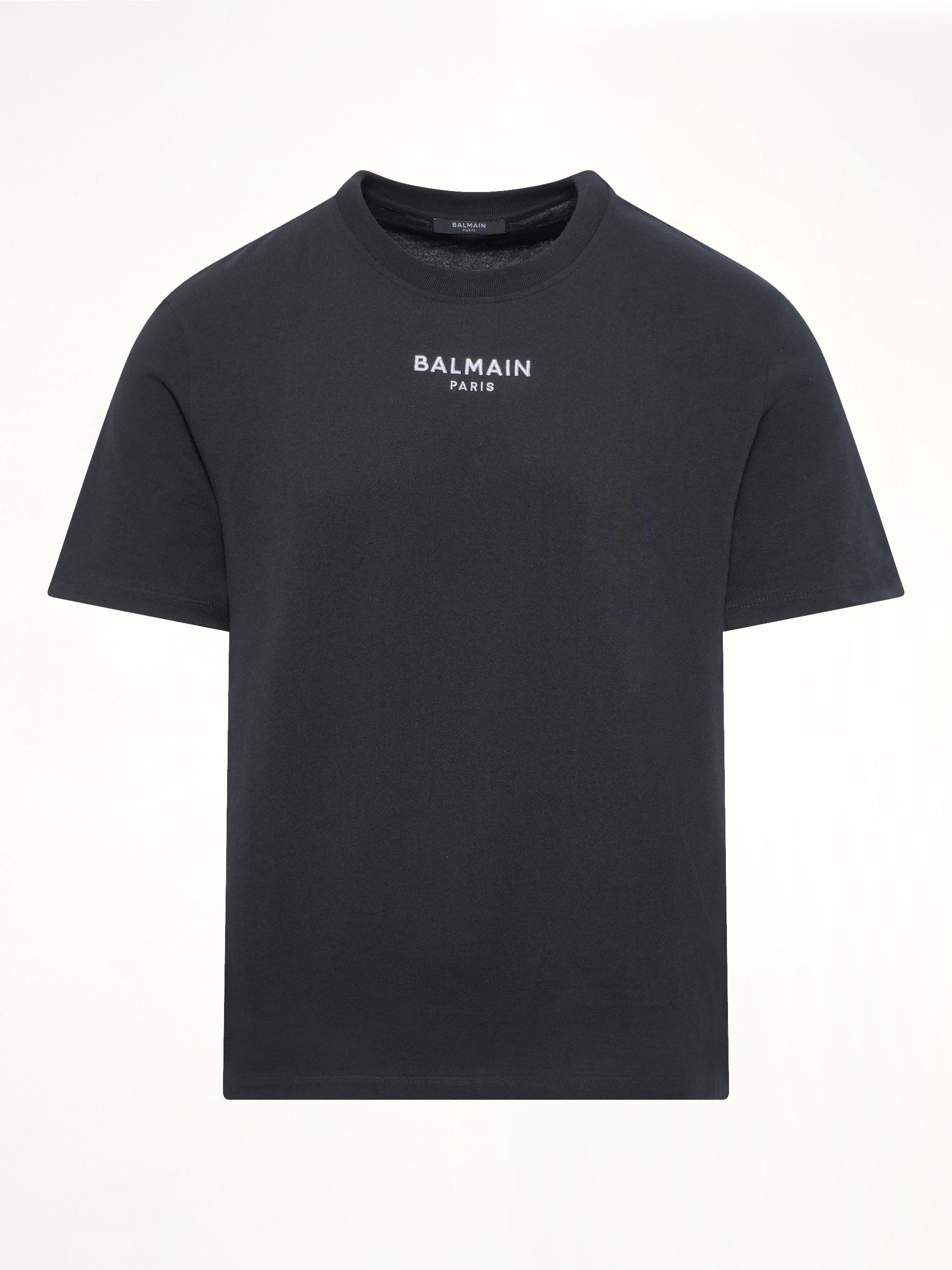 BALMAIN Small Balmain Paris T-Shirt in Black/White Product Photo from MARAIS
