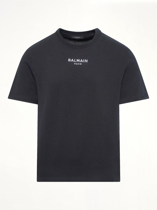Small Balmain Paris T-Shirt in Black/White