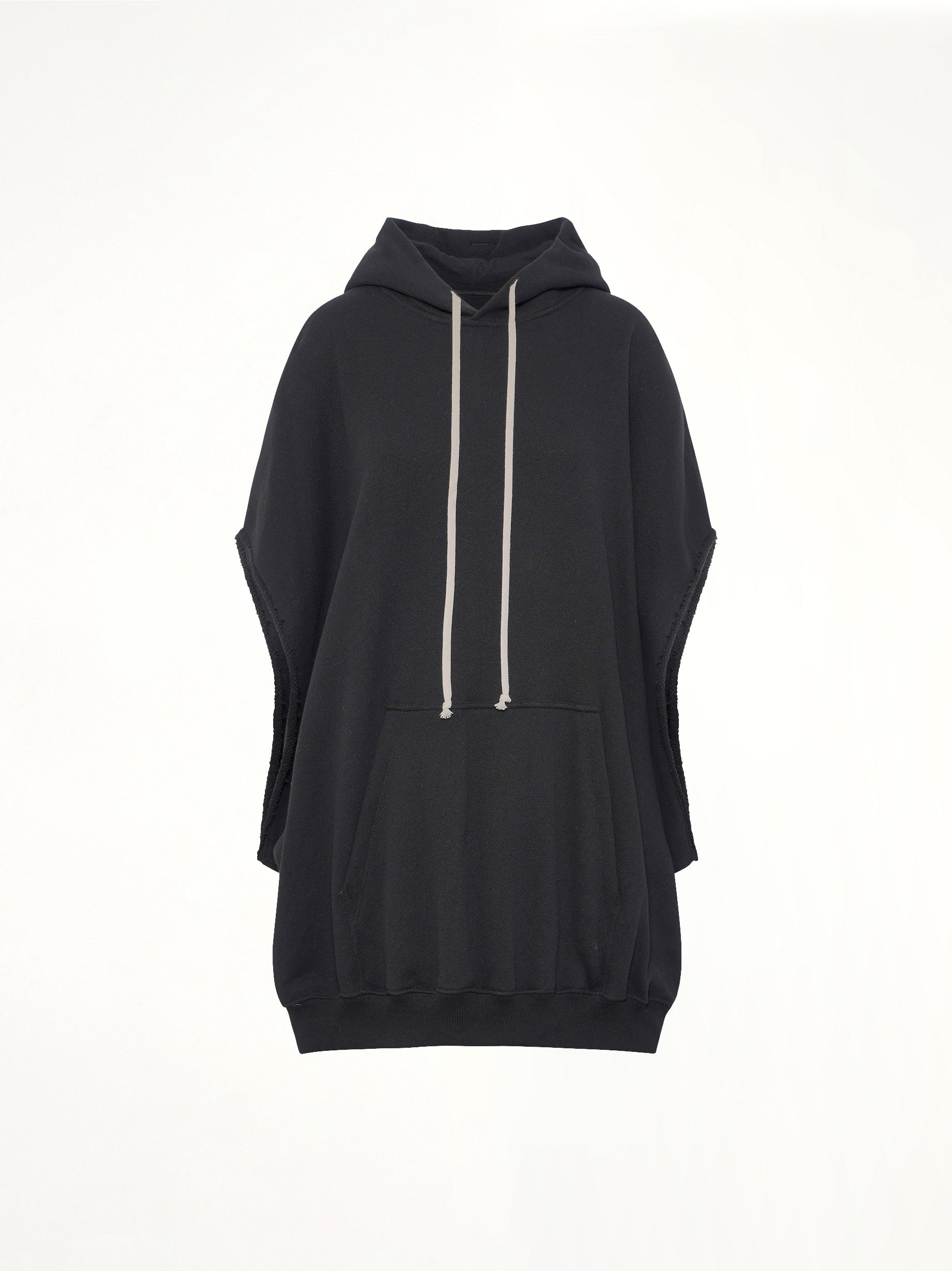RICK OWENS SL Hun Hoodie in Black Product Photo from MARAIS