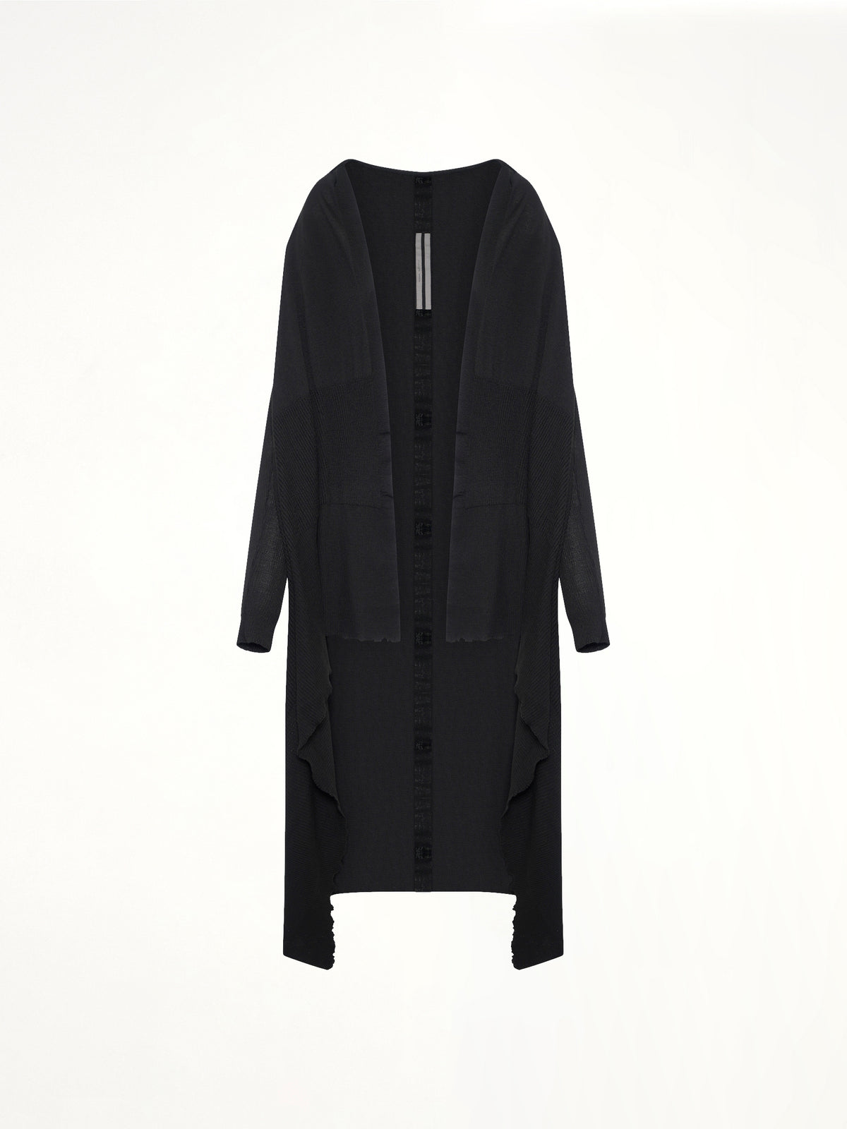 Long Wrap Cardigan in Black