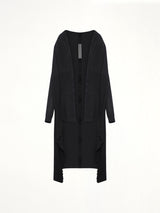 Long Wrap Cardigan in Black