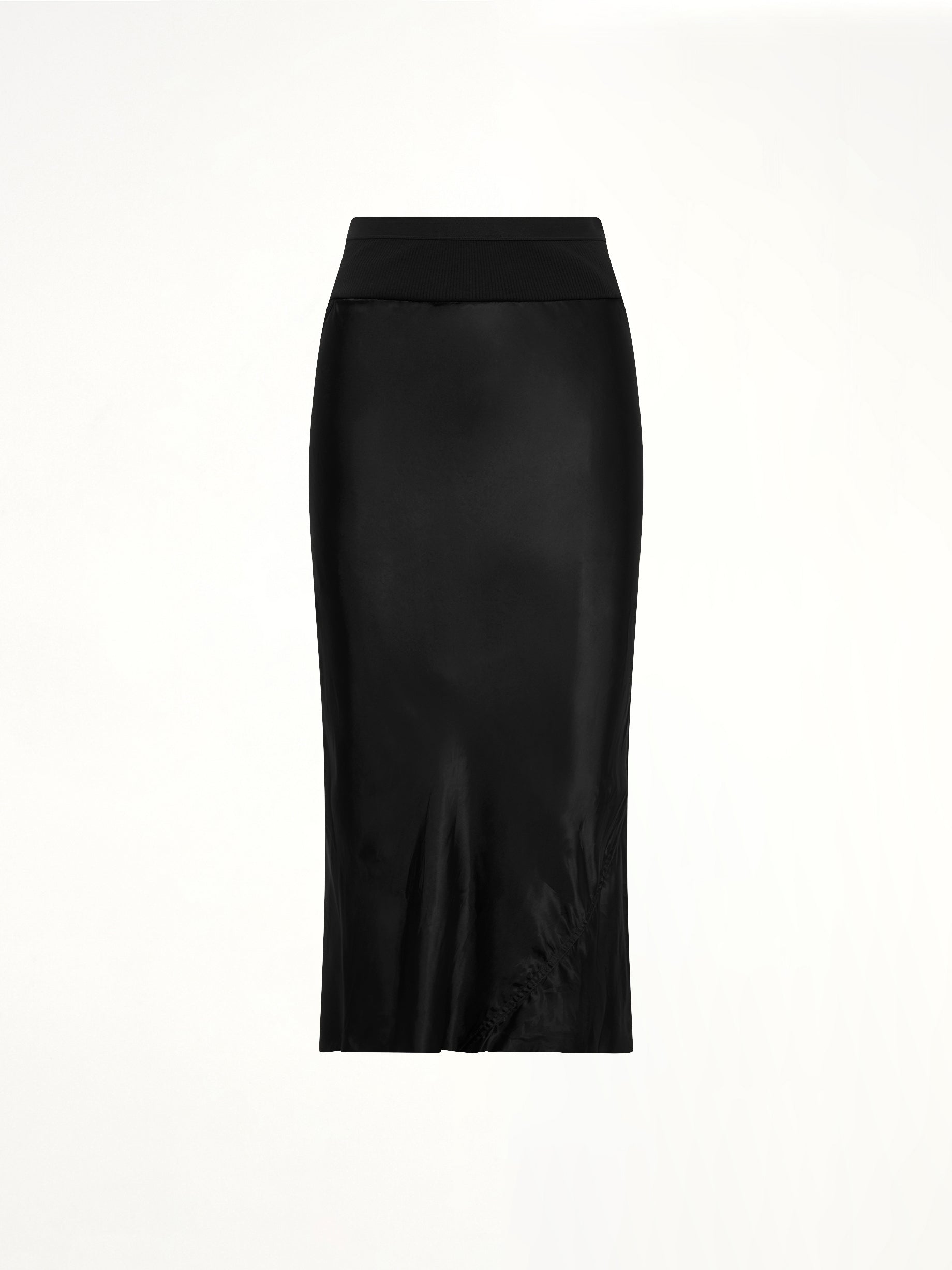 RICK OWENS , Knee Bias Skirt in Black Product Photo from MARAIS