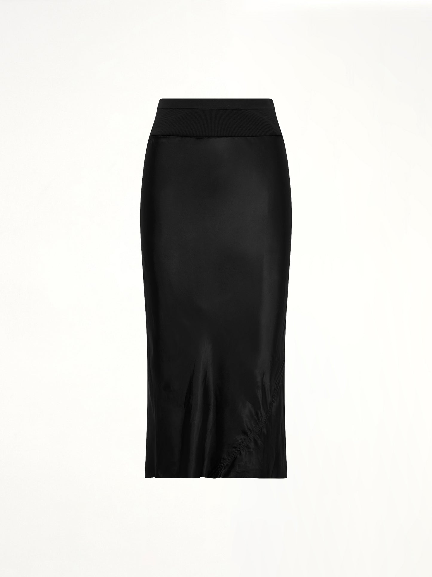Knee Bias Skirt in Black