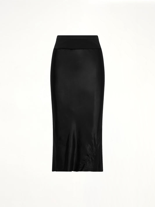Knee Bias Skirt in Black