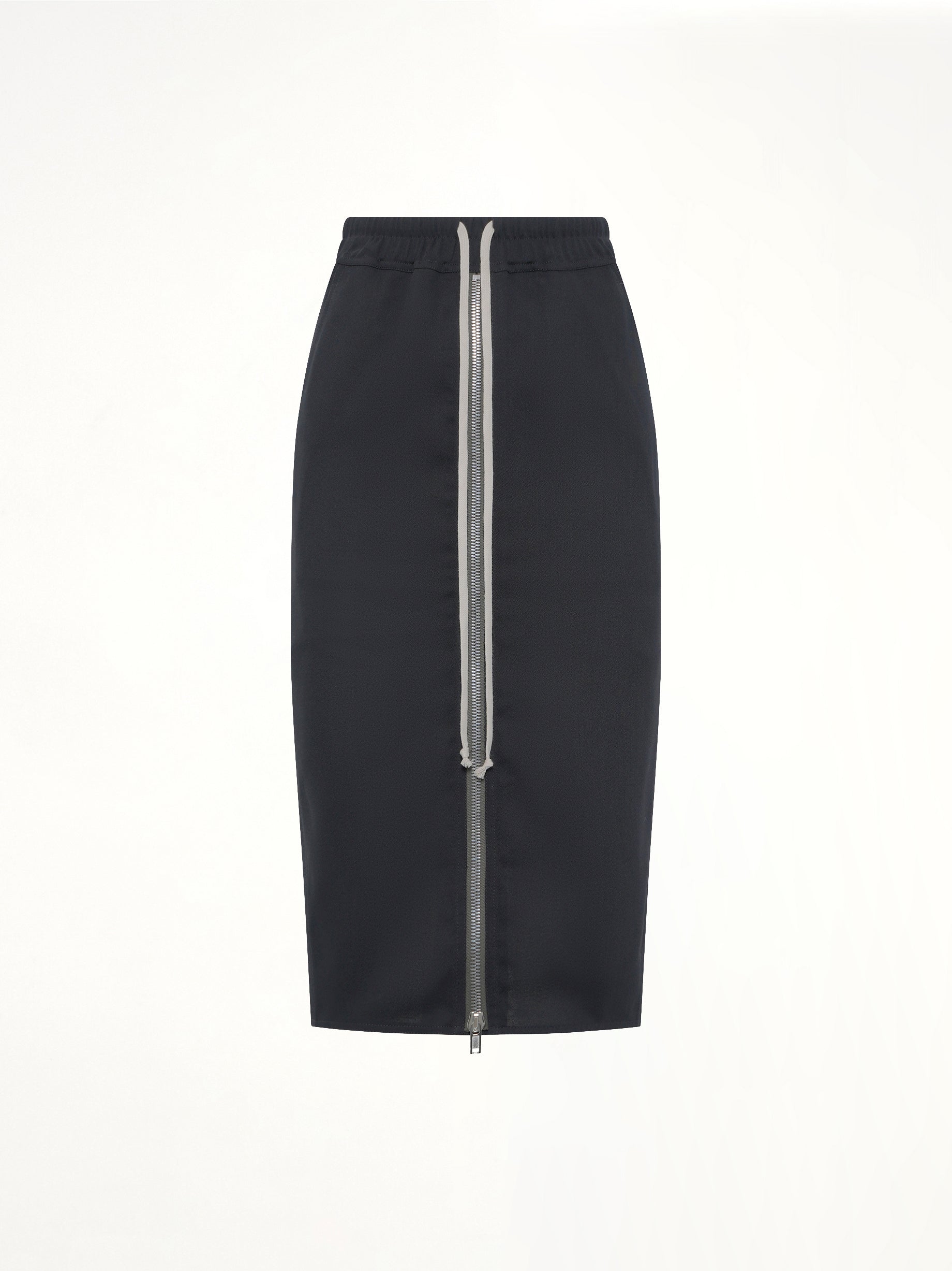 RICK OWENS Zipped Short Pillar in Black Product Photo from MARAIS