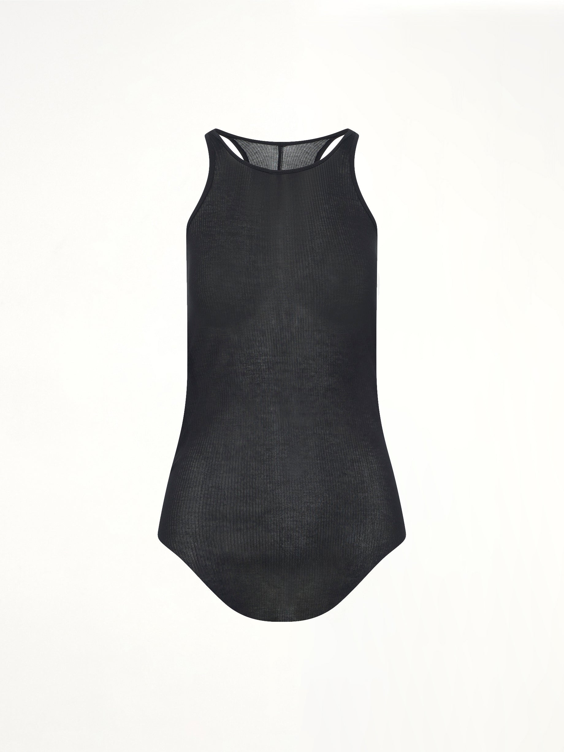 Basic Rib Tank in Black