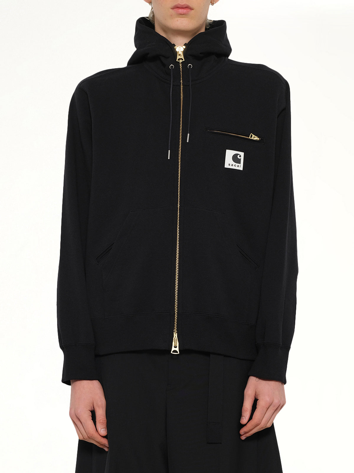 Carhartt WIP 黑色棉质平纹针织连帽衫