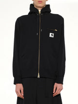 Carhartt WIP 黑色棉质平纹针织连帽衫