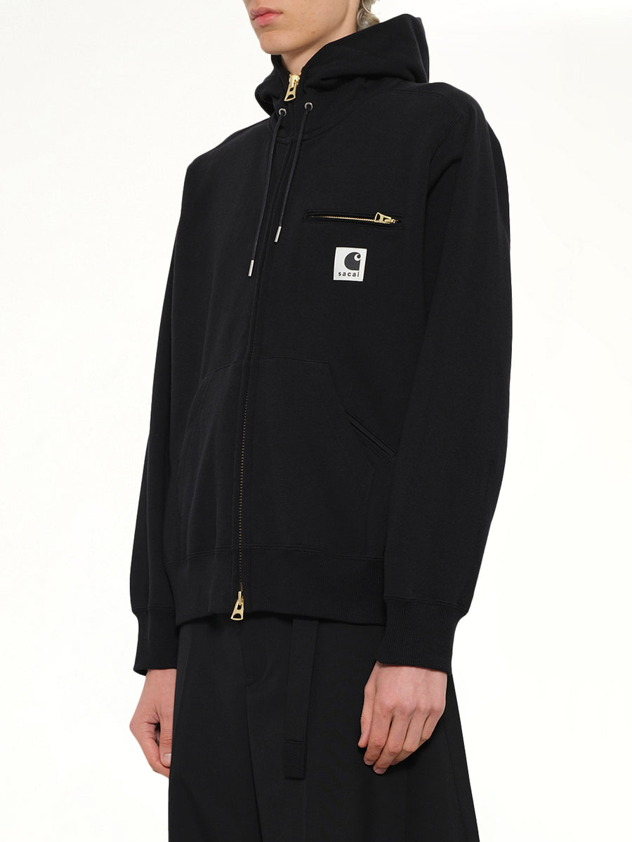 Carhartt WIP Cotton Jersey Hoodie in Black
