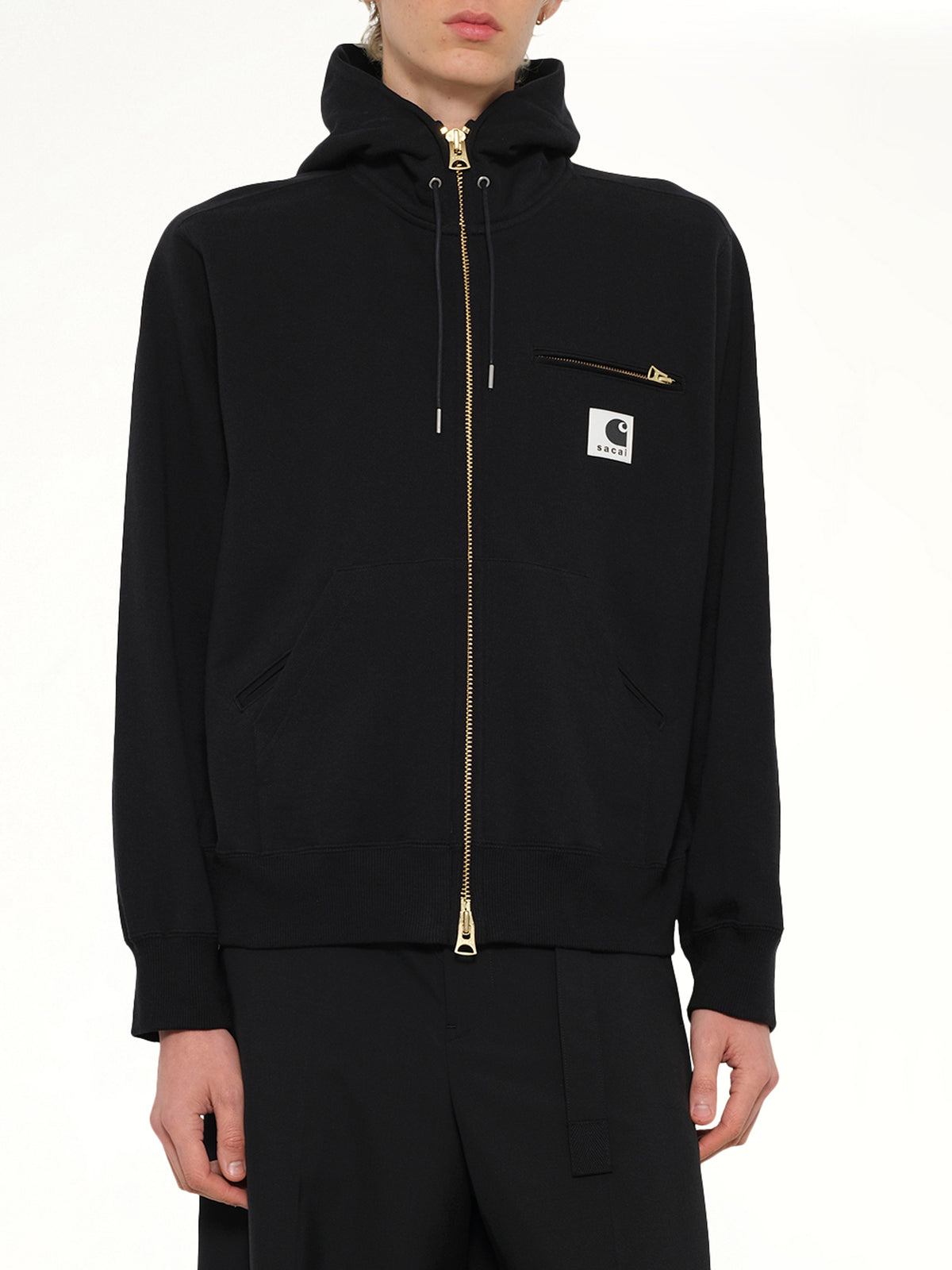 Carhartt WIP 黑色棉质平纹针织连帽衫