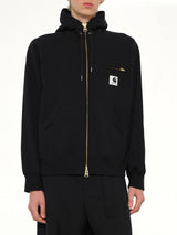 Carhartt WIP 黑色棉质平纹针织连帽衫
