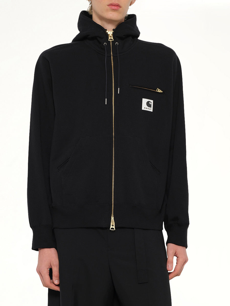 Carhartt WIP Cotton Jersey Hoodie in Black