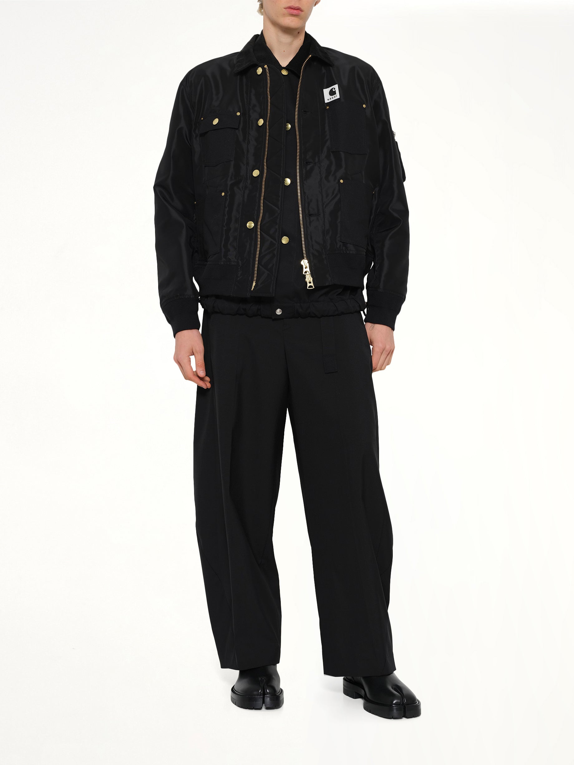 SACAI , 
, Carhartt WIP Nylon Twill x Duck Blouson in Black Full Reference from MARAIS