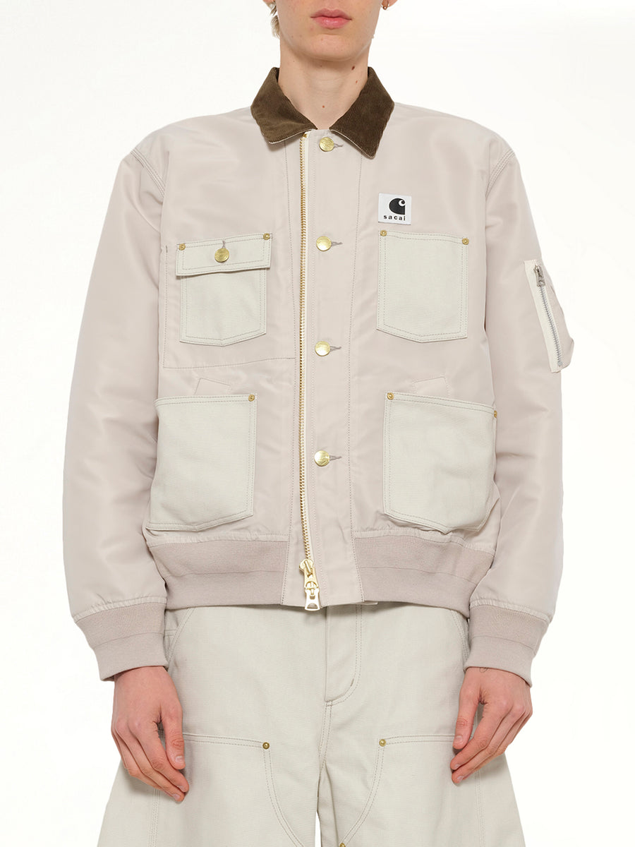 Carhartt WIP Nylon Twill x Duck Blouson in Ivory