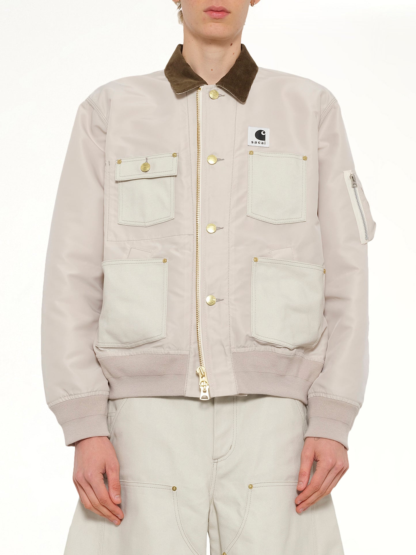 Carhartt WIP Nylon Twill x Duck Blouson in Ivory