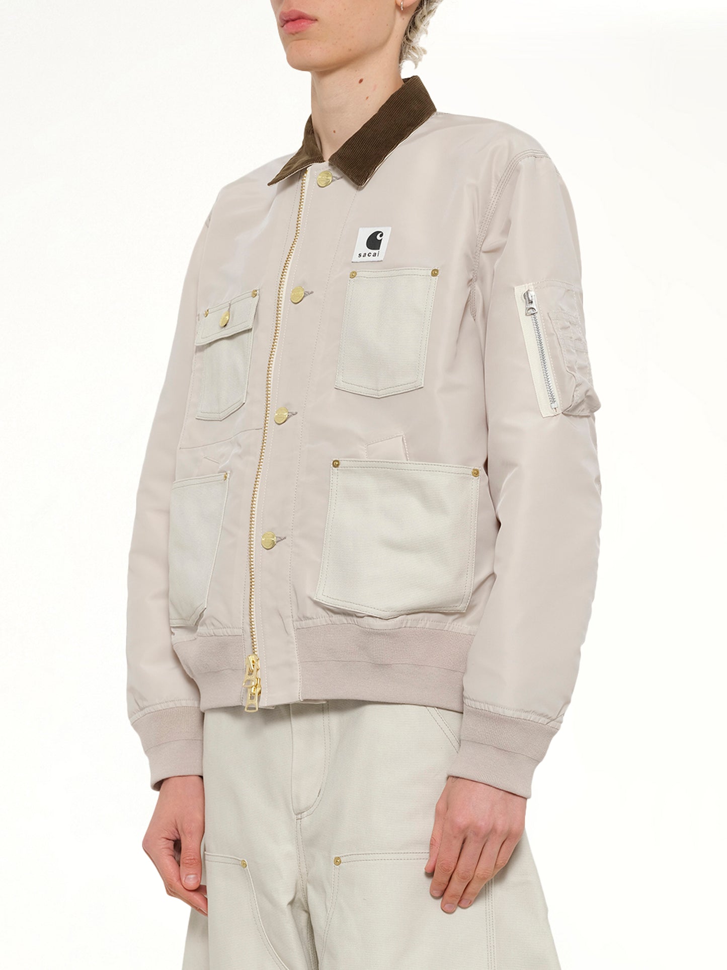 Carhartt WIP Nylon Twill x Duck Blouson in Ivory